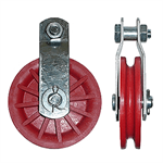 3-1/2^ Glass Reinforced Nylon Pulley, Zinc bracket