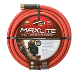 3/4^ X 50' MAXLITE Hot Water Rubber Garden Hose - Red