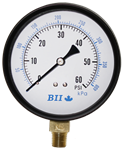 4^ Pressure Gauge 0-60 Psi with Brass 1/4^ MPT