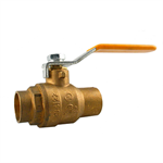 Copper Solder 1-1/4^ Brass Ball Valve