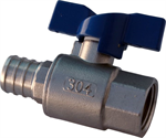 Hydrator Pex Ball Valve SS 3/4^ pex x 1/2^ FPT