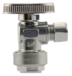 1/2^ Push Fit x 3/8^ Compression Angle Ball Valve