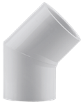 1^ Slip X Slip 45° PVC Elbow