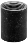 6^ Weldable Steel Full Coupling Black