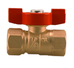 1/4^Brass Ball Valve - No Lead W/ SMALL HANDLE