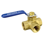 1-1/2^ 3-WAY Brass Ball Valve  400 PSI.