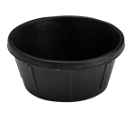 2 Qt Black Rubber Feed Pan. 20/case